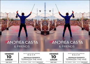 Andrea Casta riparte con un magico concerto al tramonto