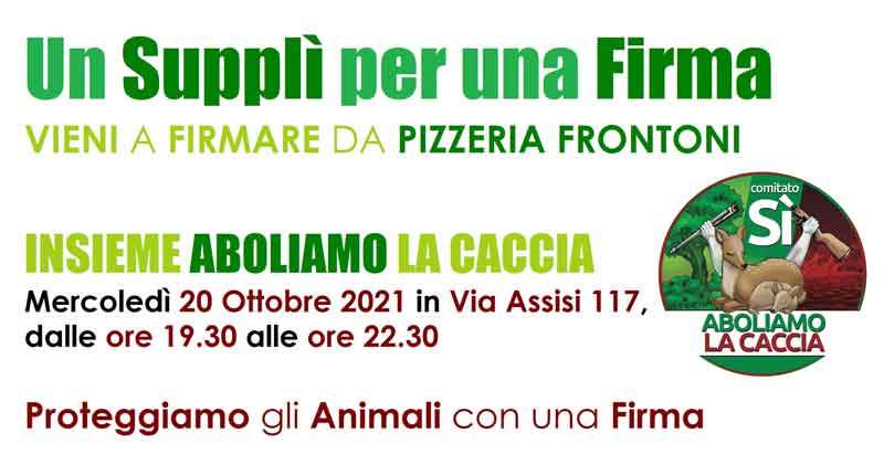 Pizzeria Frontoni presenta “Un Supplì per una Firma”