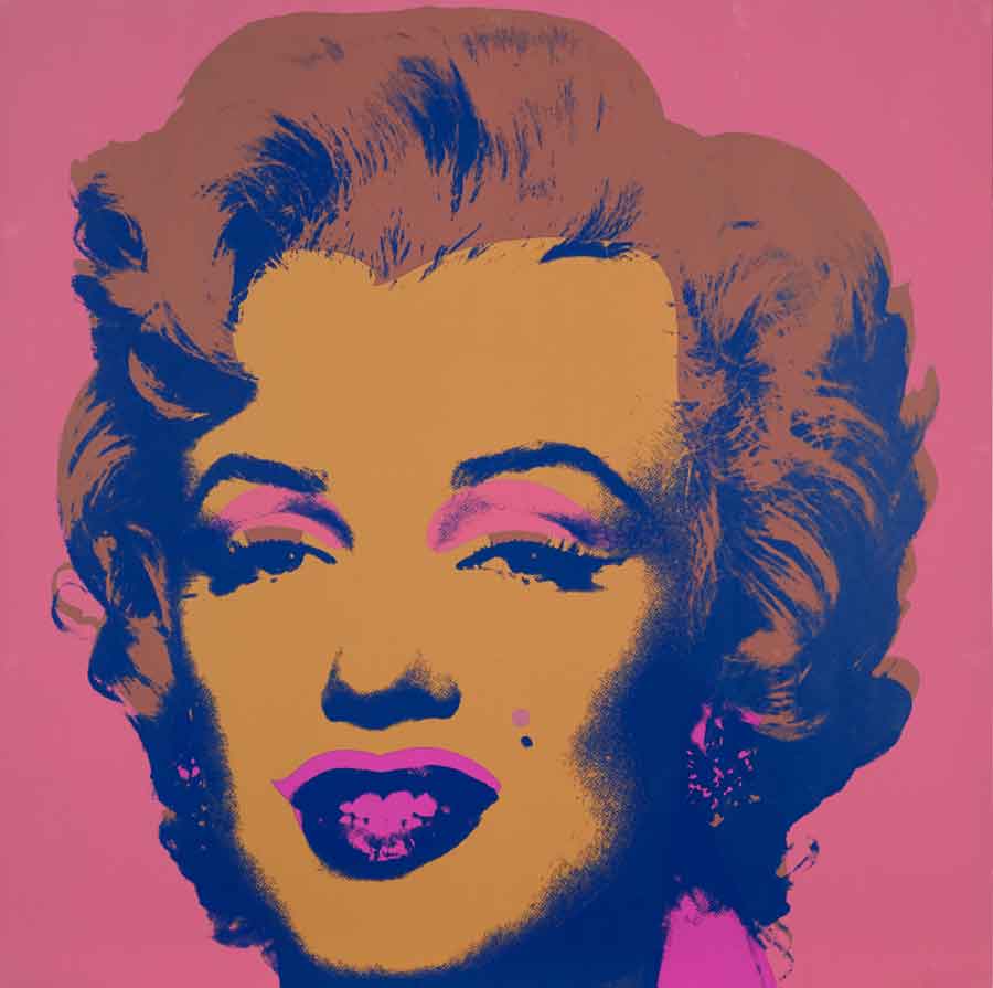 Warhol vs Banksy ritratta Marilyn