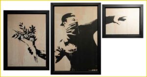 Warhol vs Banksy un opera di Banksy