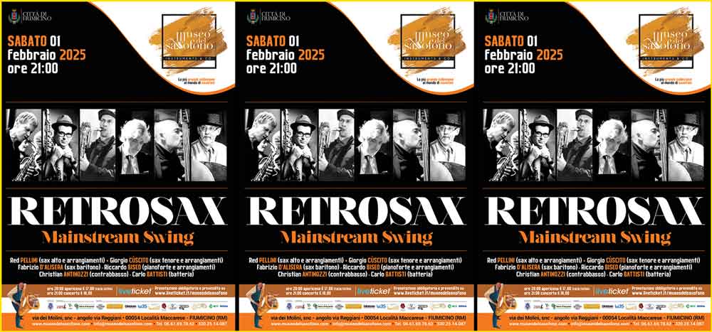 Retrosax al Museo del Saxofono locandina